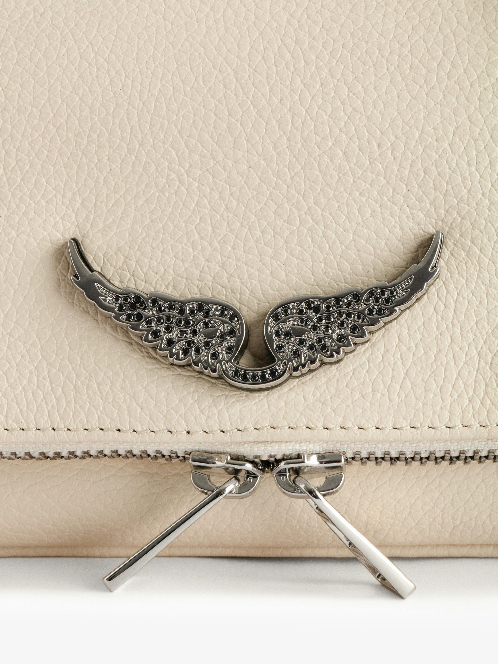 Pochette Rock Nano Swing Your Wings - Pochette Rock Nano in pelle con ali Swing Your Wings intercambiabili.